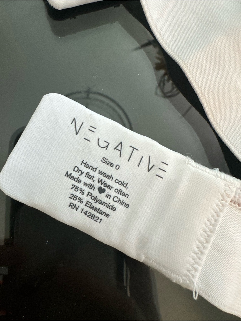 Negative Underwear NWOT Sieve Triangle Bra Buff White Sz 0 - Picture 4 of 4